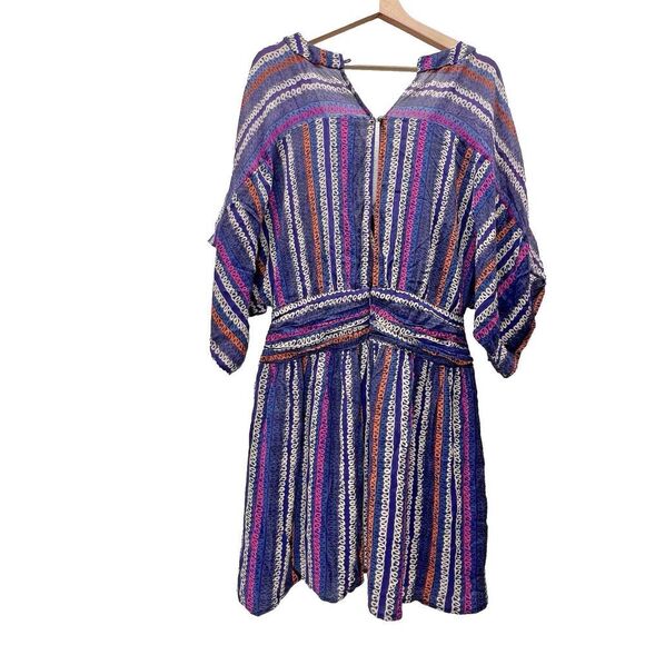 Anthropologie Maeve The Somerset purple women Blue mini 3/4 Dress size 6‎ - Picture 8 of 13